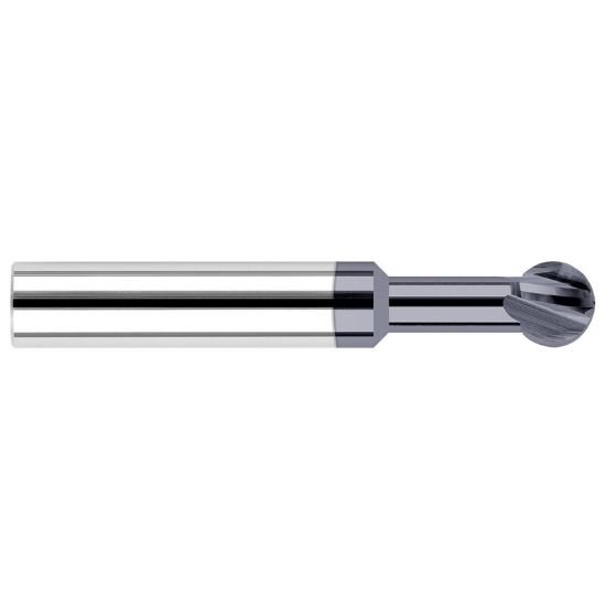 Picture of Harvey Tool 23200-C3 .020 D x 270 XXL RCH UNDERCut EM, AlTiN End Mill Standard Flute Standard Helix Carbide AlTiN Single End Ball NoseBall 270°